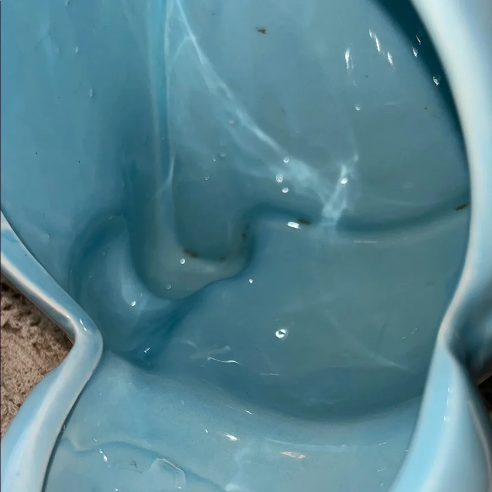 Vintage Blue Inarco Ceramic Bear Planter‎ Nursery Figurine